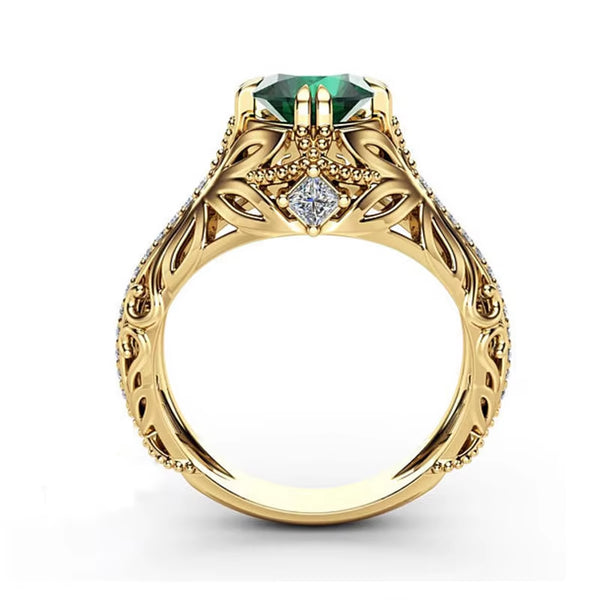 Anillo Esmeralda Oro 14K - Vista principal